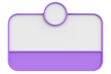 Diyalog kutusunun 3 boyutlu çizimi. Bildirim kutusu.