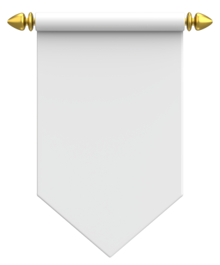 Pennant Bayrağının 3B çizimi.