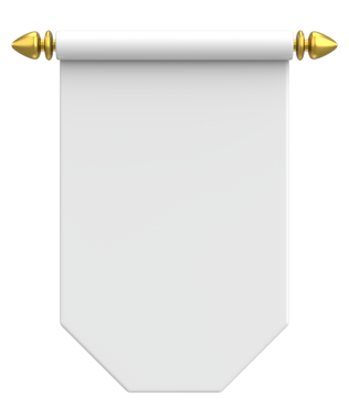 Pennant Bayrağının 3B çizimi.