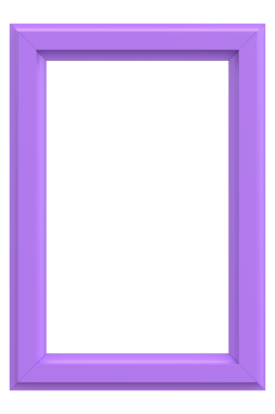 Resim çerçevesi. Portre çerçevesi. 3B illüstrasyon.