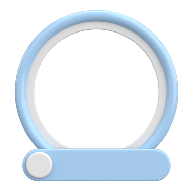 Sosyal medya için profil çerçevesi. 3B illüstrasyon.