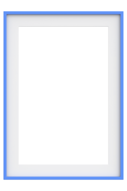 Resim çerçevesi. Portre çerçevesi. 3B illüstrasyon.