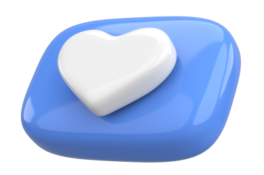 İkon gibi. Düğme gibi. 3B illüstrasyon.