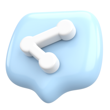 Simgeyi paylaş. Paylaş düğmesi. 3B illüstrasyon.