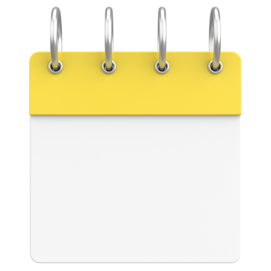 Boş takvim. Üç boyutlu takvim. 3B illüstrasyon.