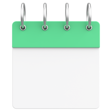 Boş takvim. Üç boyutlu takvim. 3B illüstrasyon.