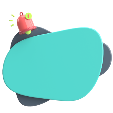 Üç boyutlu uyarı kutusu. 3B illüstrasyon.