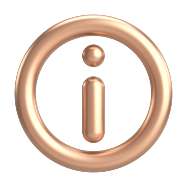 Üç boyutlu bilgi simgesi. 3B illüstrasyon.