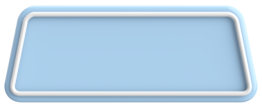 Üç boyutlu düğme. Boş tuş. 3B illüstrasyon.