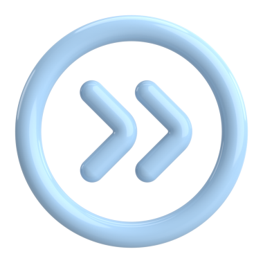 Sonraki düğme. Devam et düğmesi. 3B illüstrasyon.