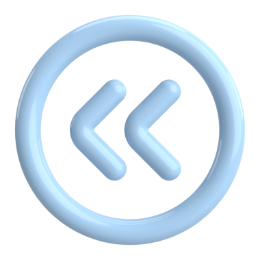 Önceki düğme. Arka düğme. 3B illüstrasyon.