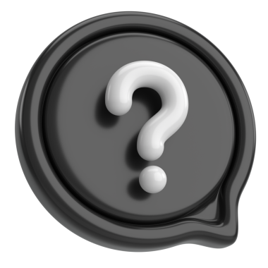 Soru işareti işareti. 3B illüstrasyon.