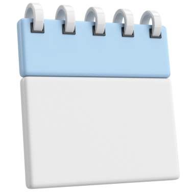 Boş takvim. Üç boyutlu takvim. 3B illüstrasyon.