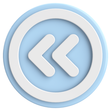 Önceki düğme. Arka düğme. 3B illüstrasyon.