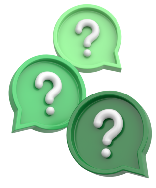 Soru işareti işareti. 3B illüstrasyon.