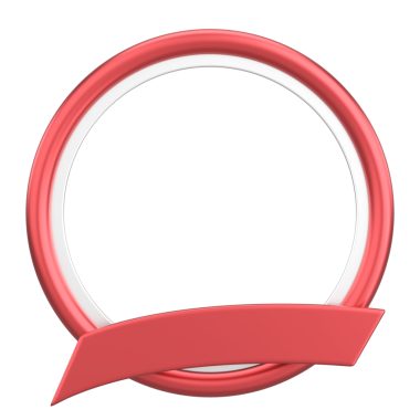 Sosyal medya için profil çerçevesi. 3B illüstrasyon.