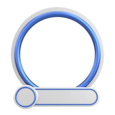 Sosyal medya için profil çerçevesi. 3B illüstrasyon.