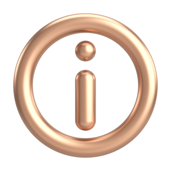 Üç boyutlu bilgi simgesi. 3B illüstrasyon.