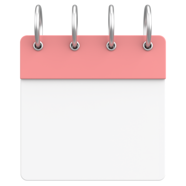 Boş takvim. Üç boyutlu takvim. 3B illüstrasyon.