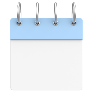 Boş takvim. Üç boyutlu takvim. 3B illüstrasyon.