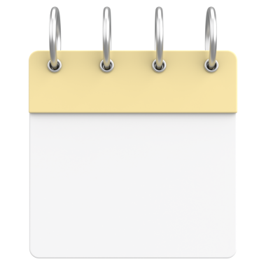 Boş takvim. Üç boyutlu takvim. 3B illüstrasyon.