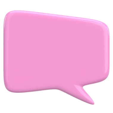 Konuşma balonu. Mesaj kutusu. 3B illüstrasyon.