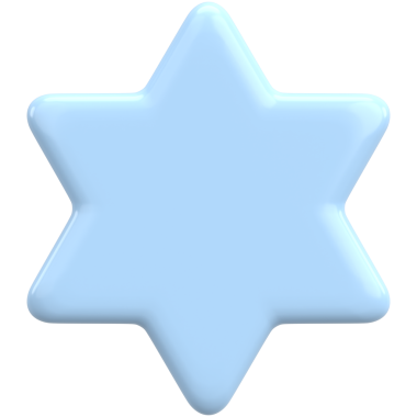 Üç boyutlu yıldız. Yıldız şeklinde. 3B illüstrasyon.