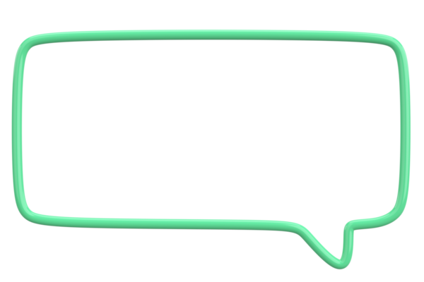 Konuşma balonu. Mesaj kutusu. 3B illüstrasyon.