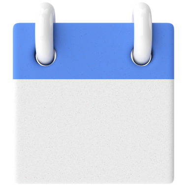 Boş takvim. Üç boyutlu takvim. 3B illüstrasyon.