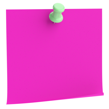 Üç boyutlu not kağıdı. Yapışkan bir not. 3B illüstrasyon.