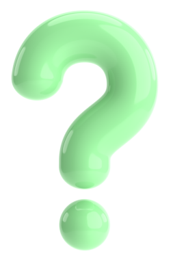 Soru işareti işareti. 3B illüstrasyon.