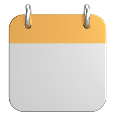 Boş takvim. Üç boyutlu takvim. 3B illüstrasyon.