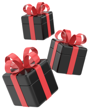 Üç boyutlu hediye kutusu. 3B illüstrasyon.