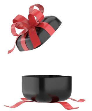 Hediye Kutusu açıldı. Üç boyutlu hediye kutusu. 3B illüstrasyon.