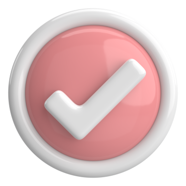 3 boyutlu onay kutusu. İşaretle. 3B illüstrasyon.