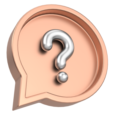 Soru işareti işareti. 3B illüstrasyon.