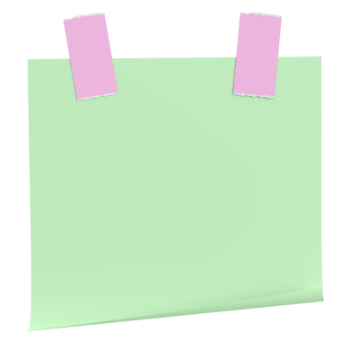 Üç boyutlu not kağıdı. Yapışkan bir not. 3B illüstrasyon.