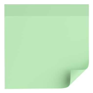 Üç boyutlu not kağıdı. Yapışkan bir not. 3B illüstrasyon.