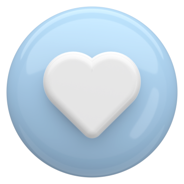 Düğme gibi. İkon gibi. 3B illüstrasyon.