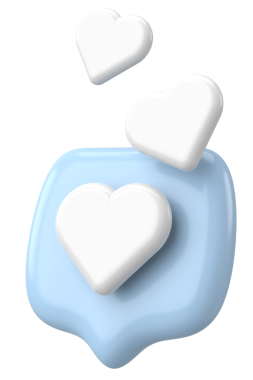 Düğme gibi. İkon gibi. 3B illüstrasyon.