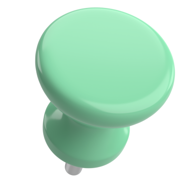 Pimi çek. Çizim iğnesi. Üç boyutlu pim. 3B illüstrasyon.