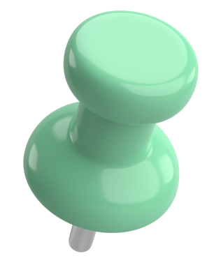 Pimi çek. Çizim iğnesi. Üç boyutlu pim. 3B illüstrasyon.