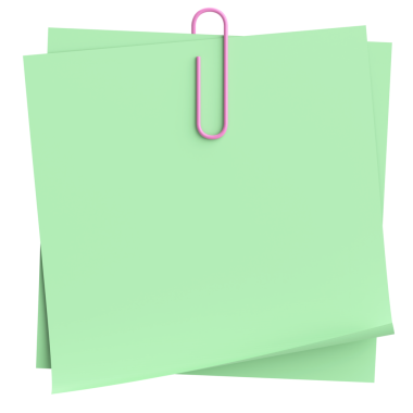 Üç boyutlu not kağıdı. Yapışkan bir not. 3B illüstrasyon.