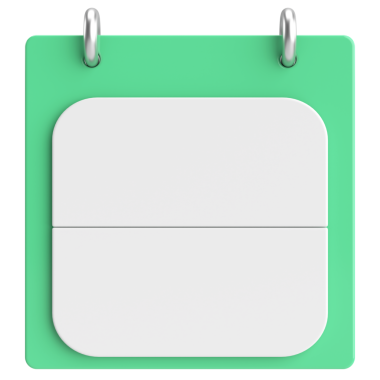 Boş takvim. Üç boyutlu takvim. 3B illüstrasyon.