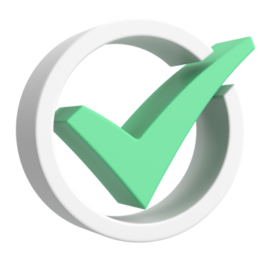 3 boyutlu onay kutusu. İşaretle. 3B illüstrasyon.