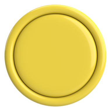 Üç boyutlu daire düğmesi. Boş tuş. 3B illüstrasyon.