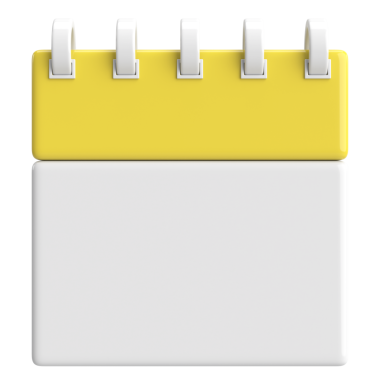 Boş takvim. Üç boyutlu takvim. 3B illüstrasyon.