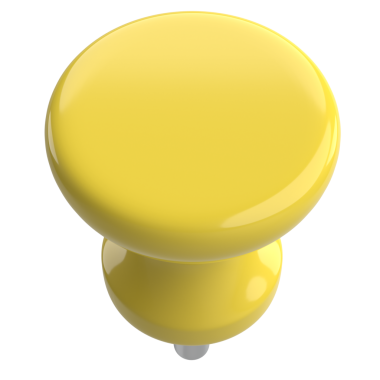 Pimi çek. Çizim iğnesi. Üç boyutlu pim. 3B illüstrasyon.