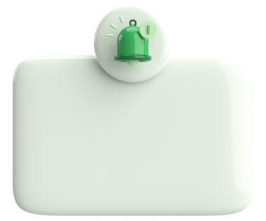 Üç boyutlu uyarı kutusu. 3B illüstrasyon.