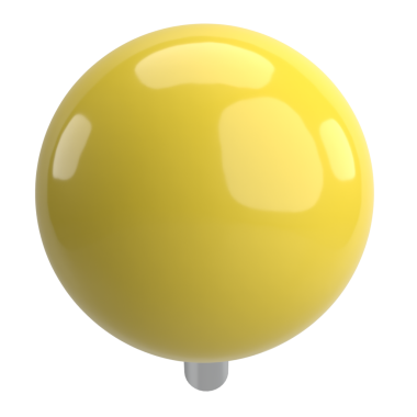 Pimi çek. Çizim iğnesi. Üç boyutlu pim. 3B illüstrasyon.